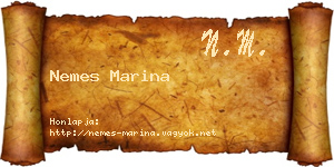 Nemes Marina névjegykártya